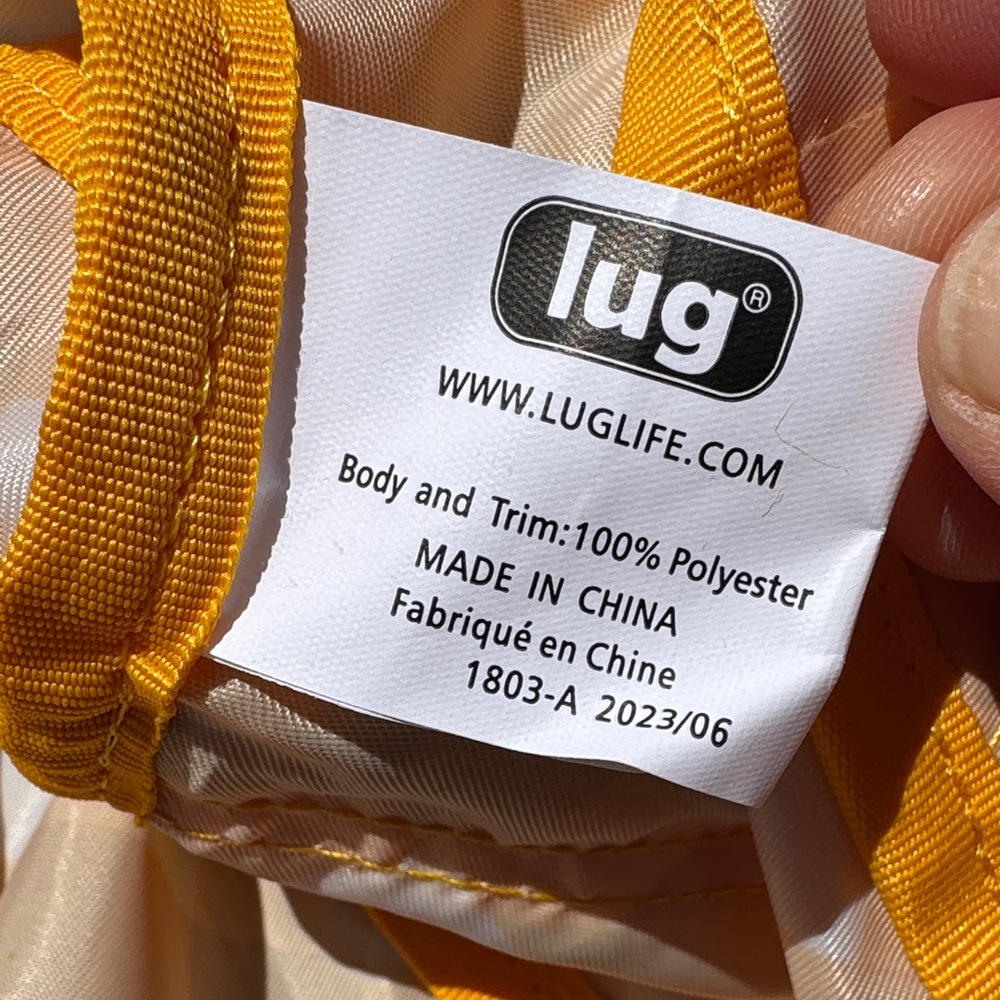 Lug Boxer Packable Duffel Bag in golden gingham - Picture 14 of 16